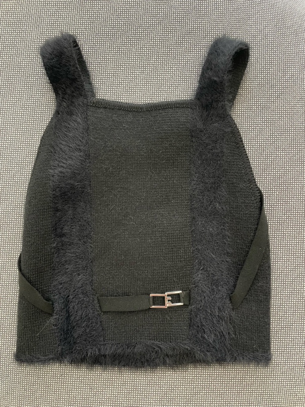 Jacquemus Black Fuzzy Knit Top